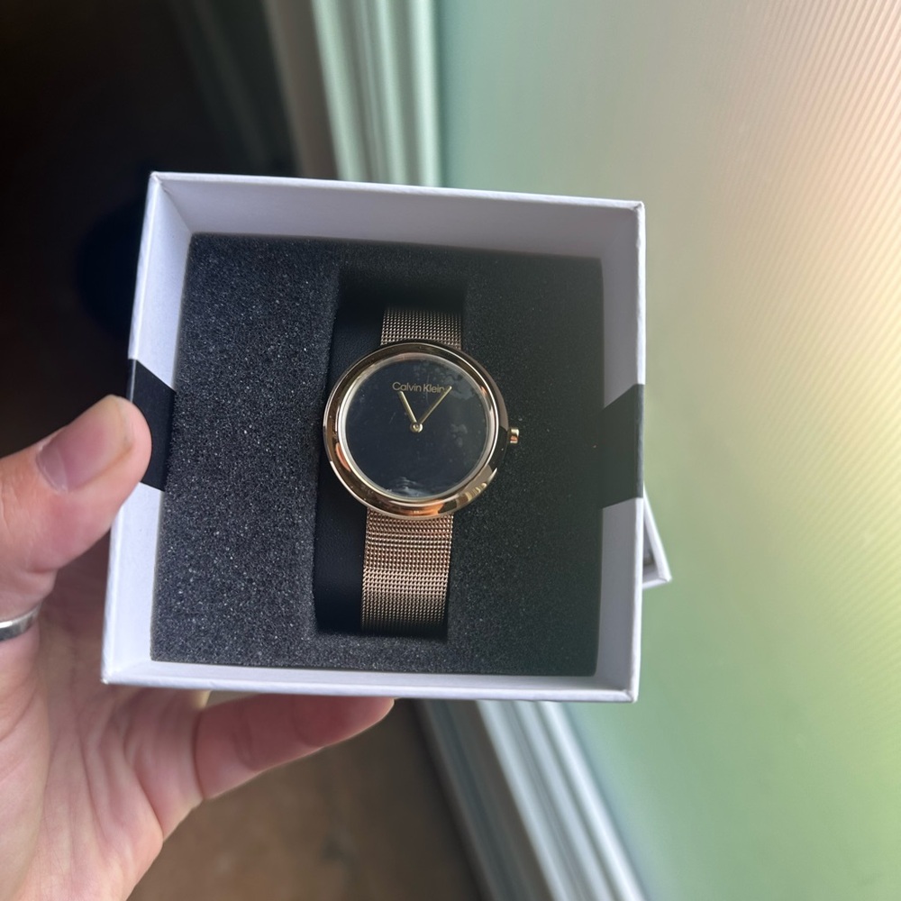 Calvin Klein Gold and Black minimalist watch